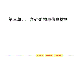 高一化学苏教版必修一3-3含硅矿物与信息材料.ppt