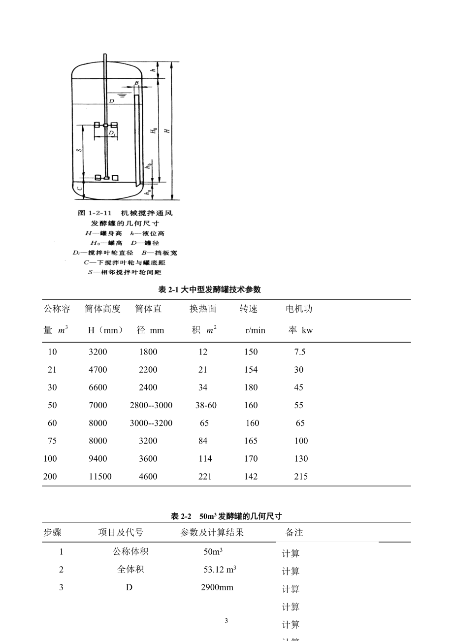 50M3机械搅拌通风发酵罐的设计说明书.doc_第3页