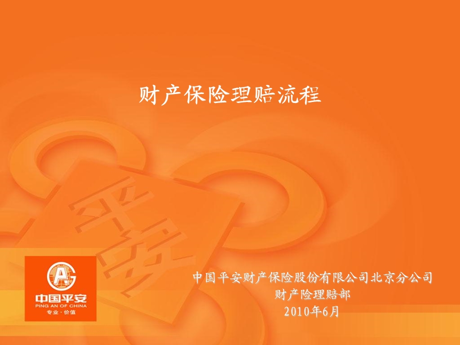 财产保险理赔流程(平安).ppt_第1页