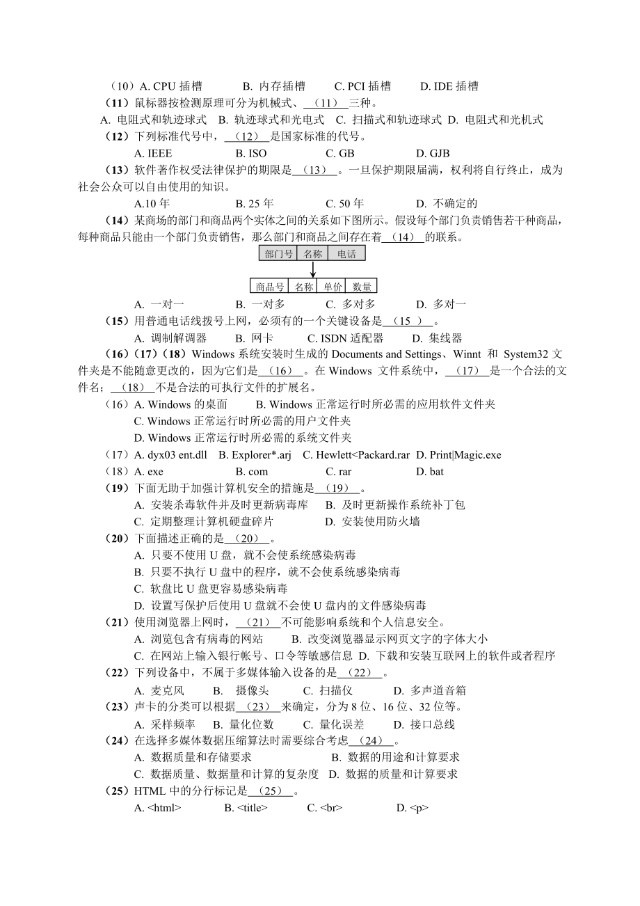 软考信息处理员历年题集2005.doc_第2页