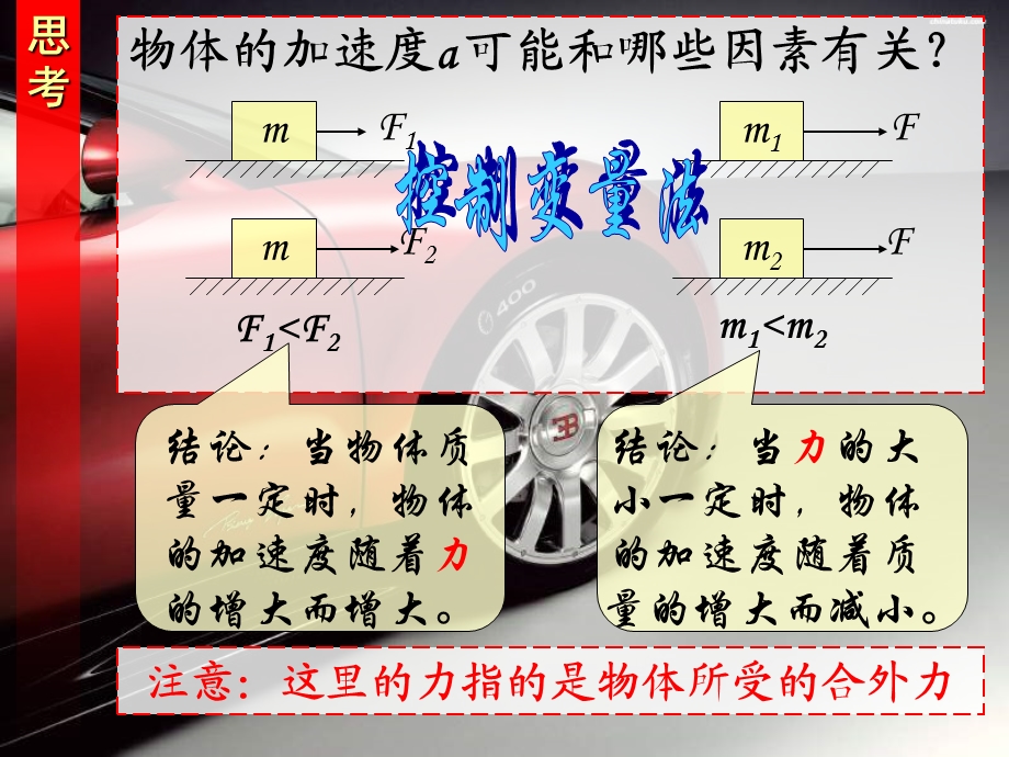 高一物理探究加速度与力质量的关系课件.ppt_第2页