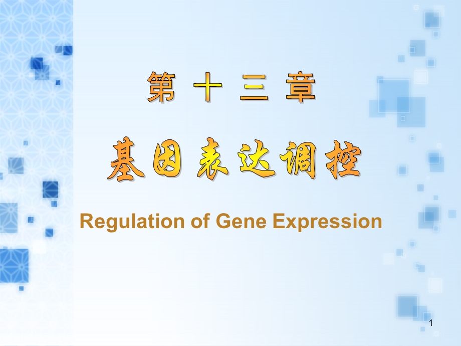 第十三章基因表达调控课件.ppt_第1页