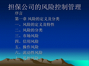 担保公司的风险控制管理.ppt