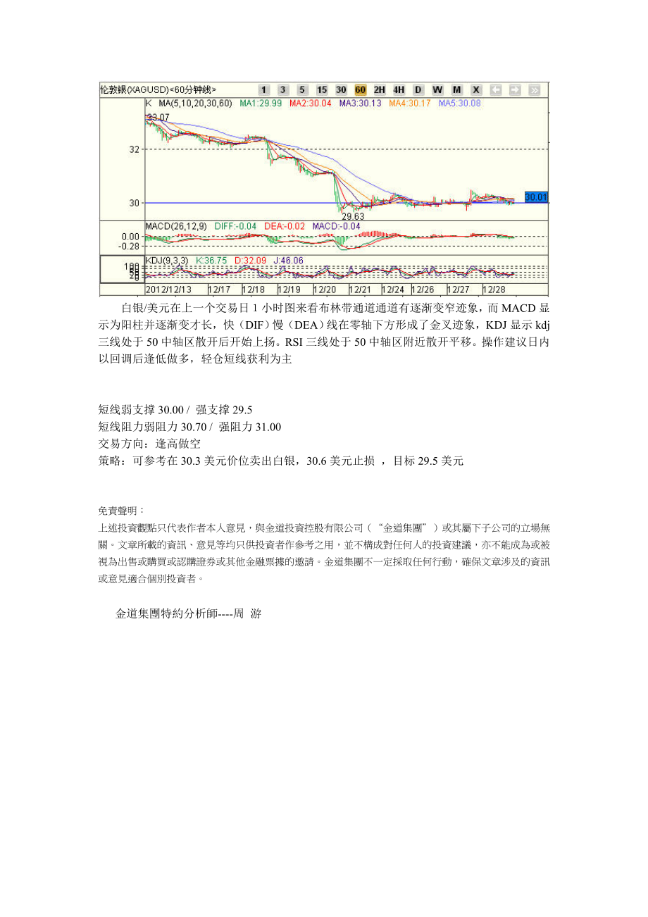 金道贵金属：年末结束前等待黄金的突破.doc_第2页