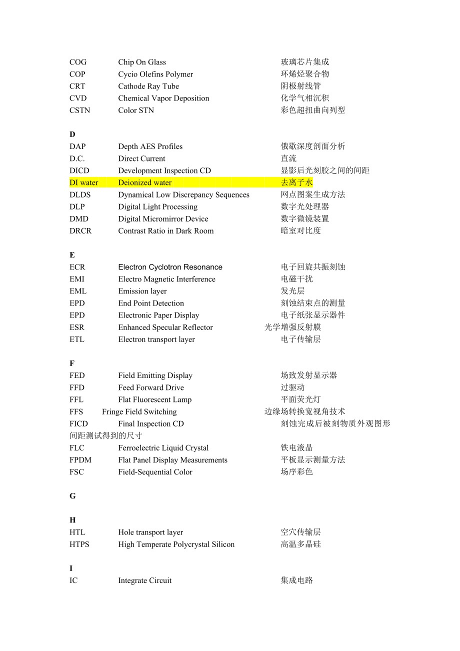 液晶显示器行业内中英文对照表.doc_第2页