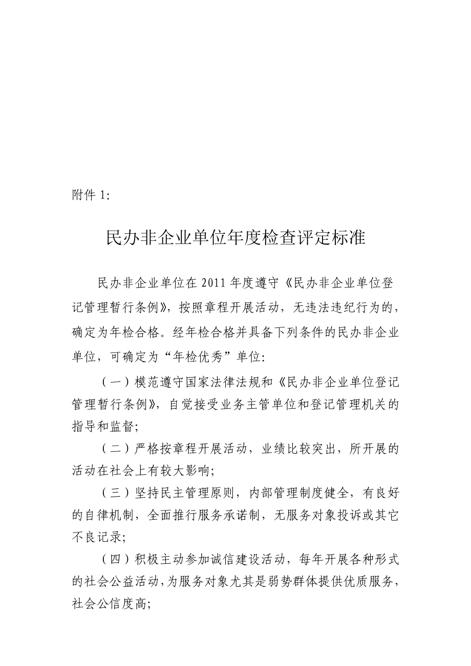 民办非企业单位检查评定标准.doc_第1页