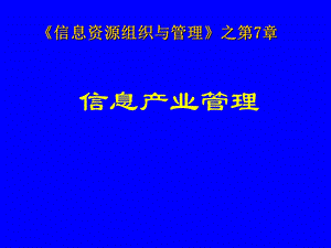 《信息产业管理》课件.ppt