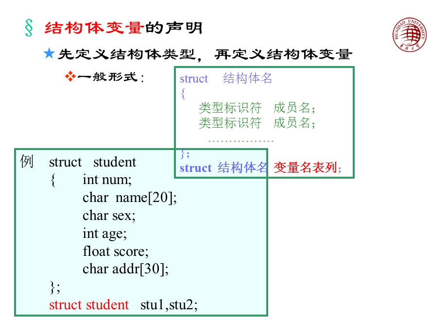 高级语言程序设计C-结构体共用体枚举类型.ppt_第3页