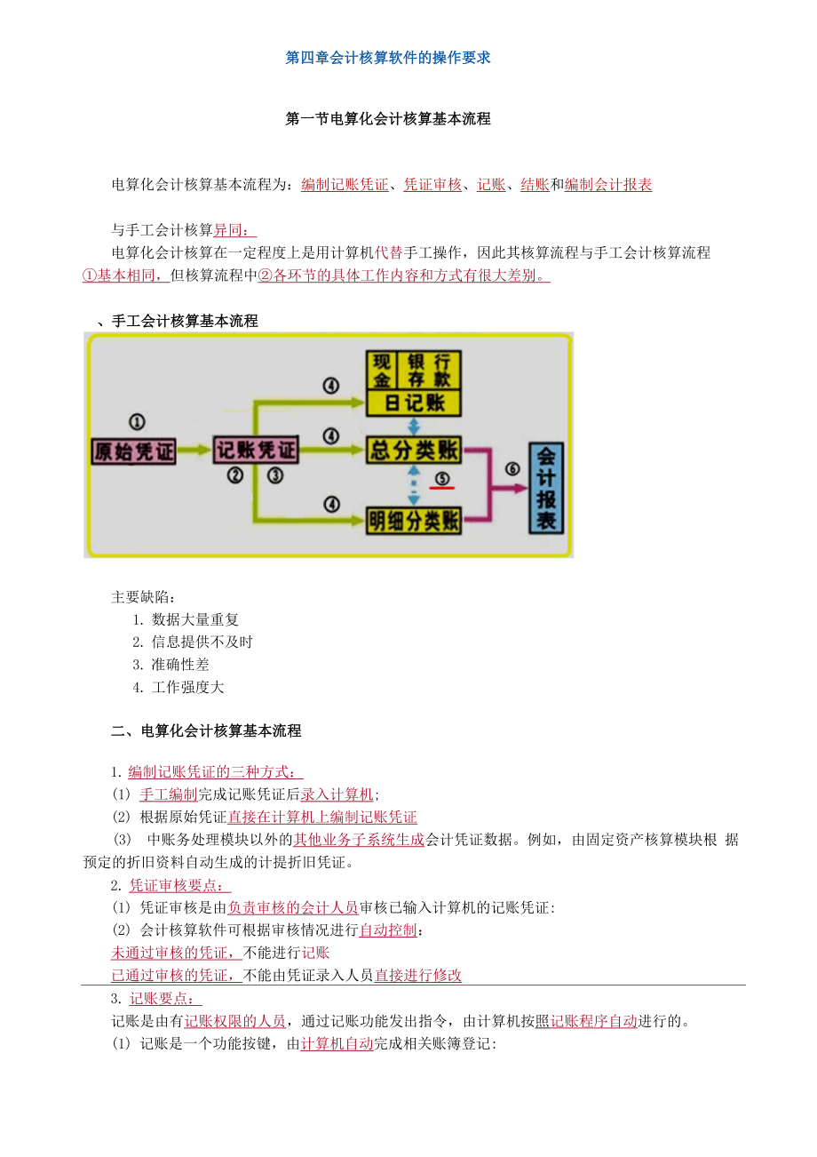 会计电算化会计核算基本流程.docx_第1页