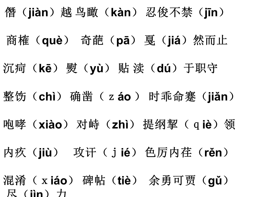 容易读错的汉语常用字.ppt_第2页