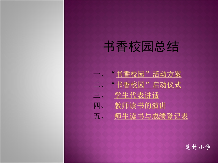 学校书香校园总结汇报.ppt_第2页