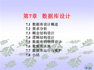 数据库系统概论第7章数据库设计.ppt