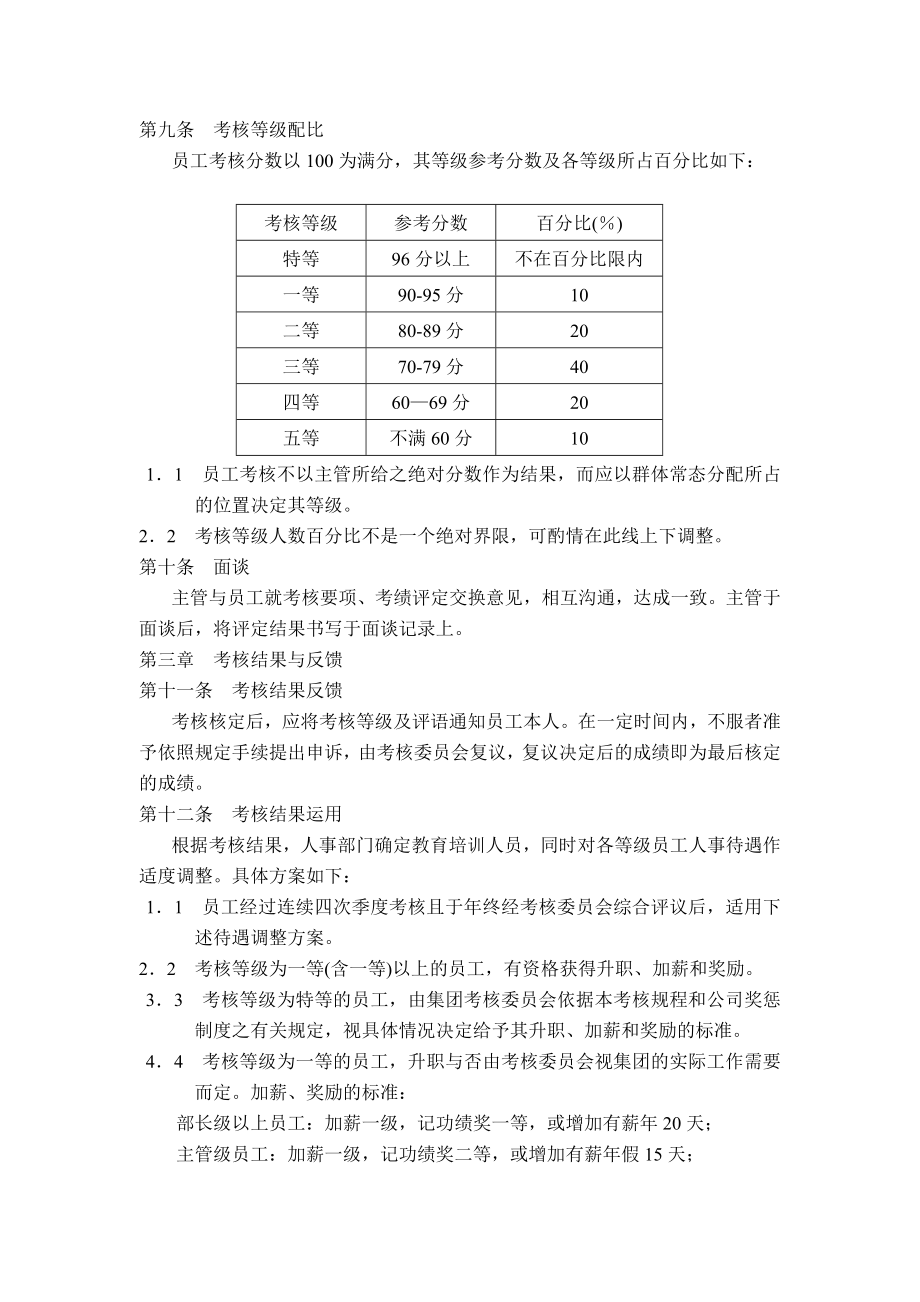 最新XX集团人事考核规程名师精心制作资料.doc_第2页