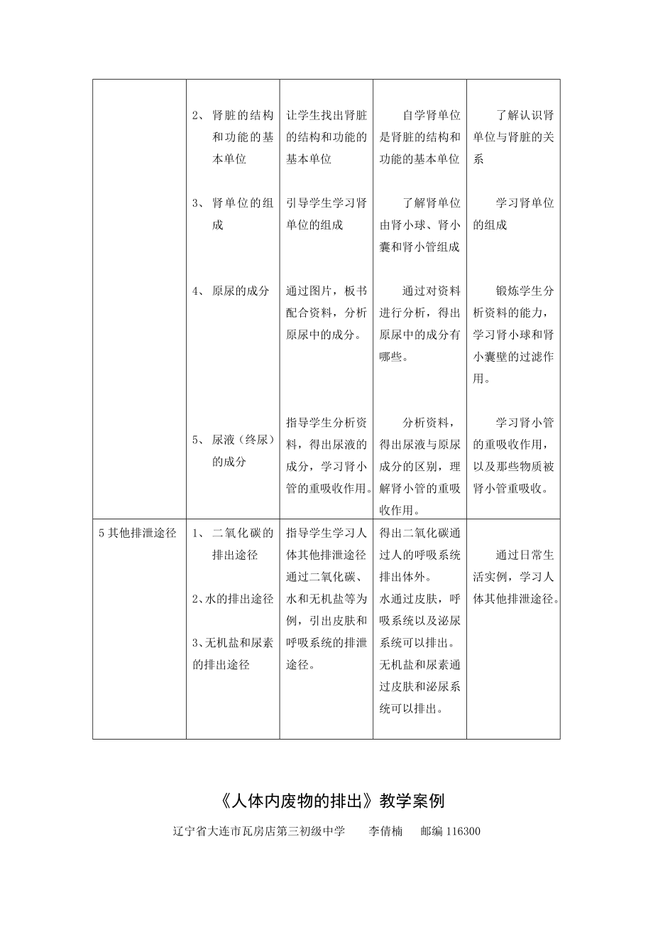 人体内废物的排出教学设计及教学案例教学文档.doc_第3页