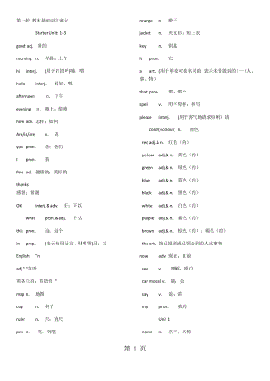 第一轮 教材基础词汇速记文档资料.docx