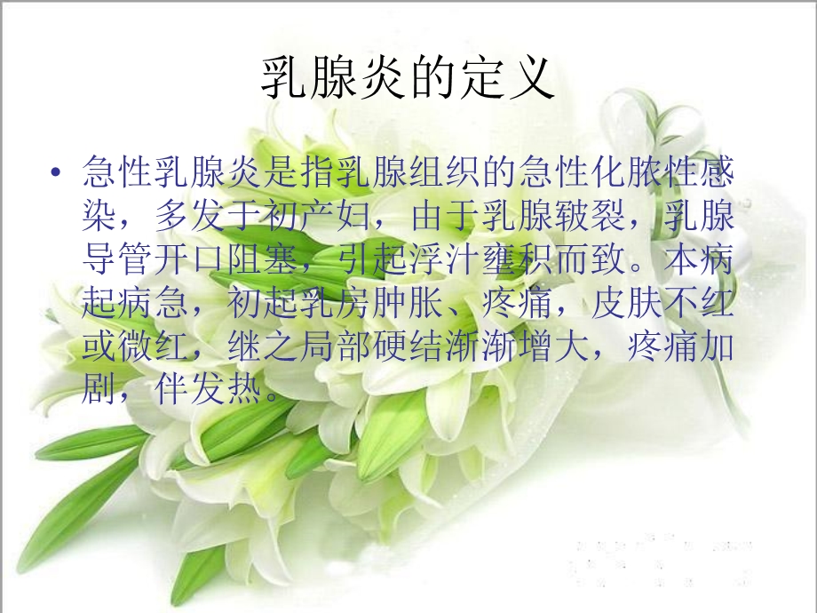 乳腺炎的护理查房文档资料.ppt_第1页