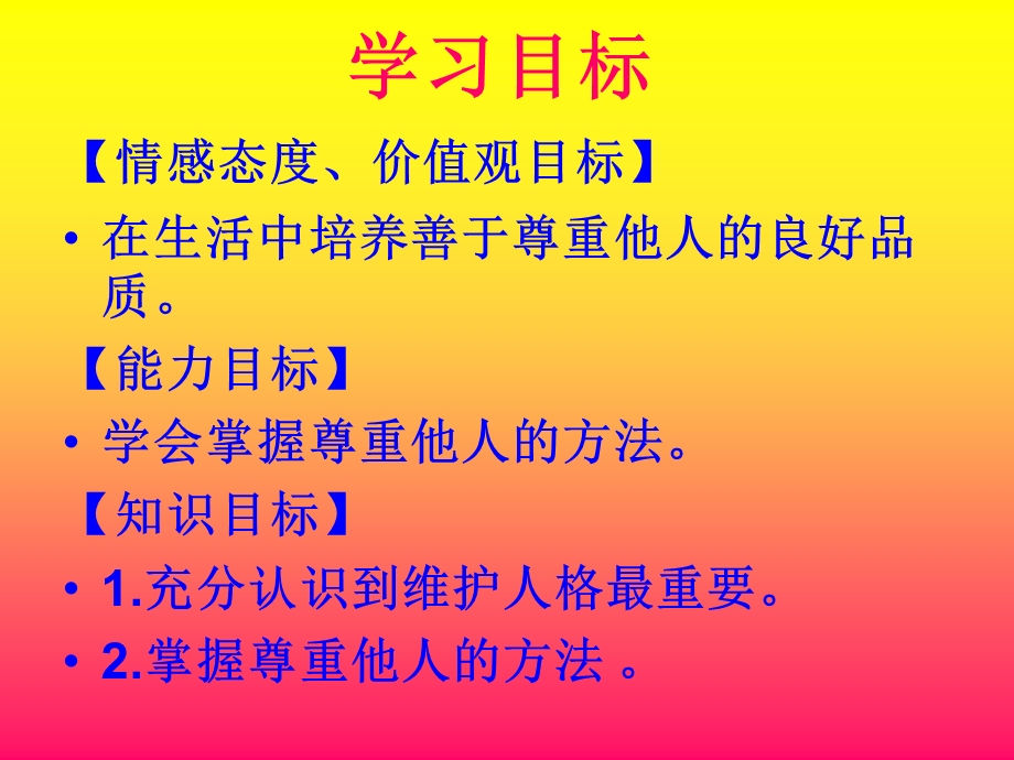 七下第一课第三框　彼此尊重才能赢得尊重　课件.ppt_第3页