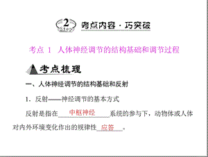 专题十三考点人体神经调节的结构基础和调节过程文档资料.ppt