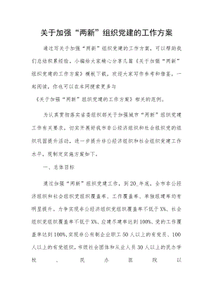 关于加强“两新”组织党建的工作方案.docx