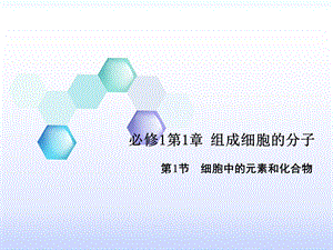 专题21细胞中的元素和化合物（课件）.ppt