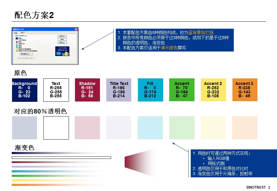 《项目建议书》等PPT文案配色及图表格式.ppt_第3页