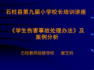 《学生伤害事故处理办法》及案例分析PPT课件.ppt