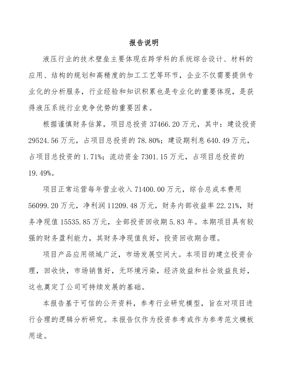 宁波液压设备零配件项目可行性研究报告.docx_第2页