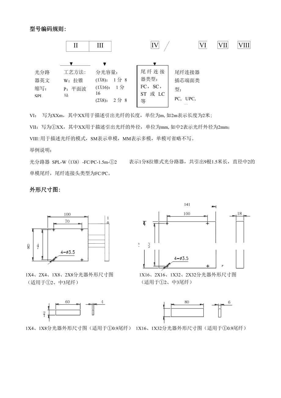 光纤分路器技术规格书.docx_第2页