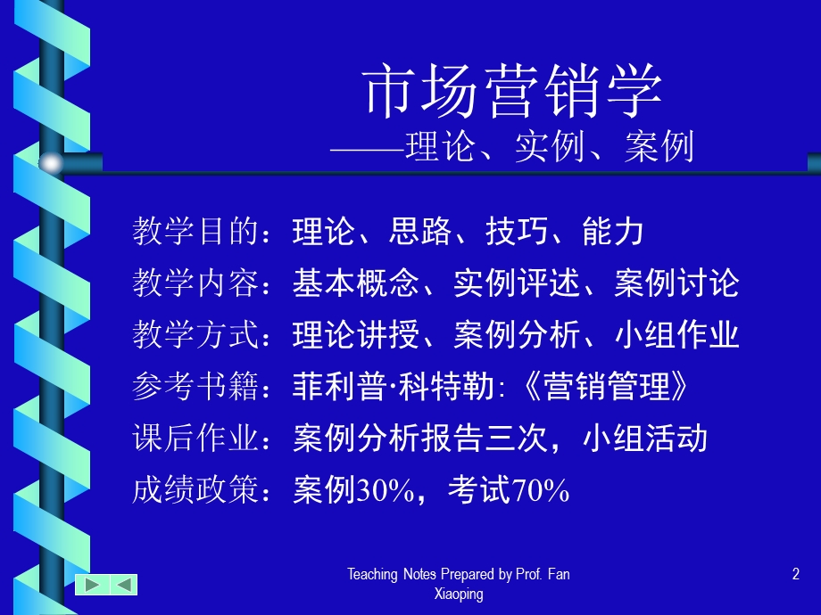 市场营销学课程讲授幻灯投影浙江大学管理学院范晓屏教.ppt_第2页