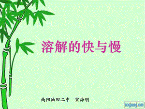 《溶解的快与慢》讲解.ppt