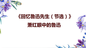 《回忆鲁迅先生(节选)》文本解读-萧红眼中的鲁迅.ppt