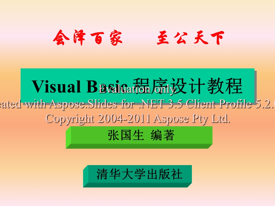 清华大学VB经典教案第一节——VB简介.ppt_第1页