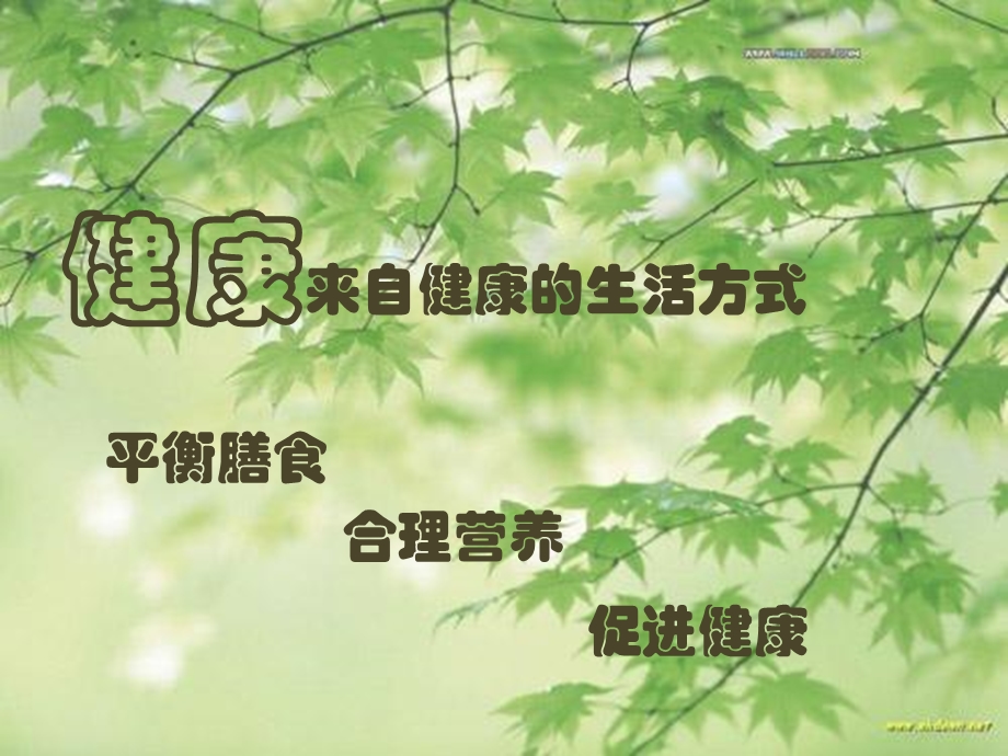 健康来自健康的生活方式.ppt_第1页