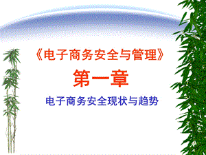 《电子商务安全与管理》第1章电子商务安全现状与趋势.ppt