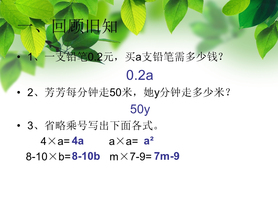 《用含有字母的式子表示数量及数量关系》.ppt_第2页