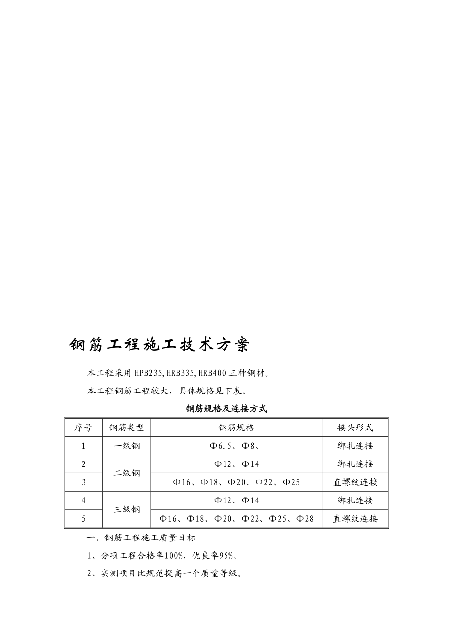 钢筋工程施工技术方案.doc_第1页