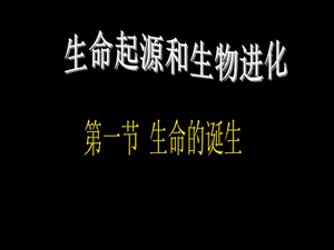 《生命的诞生》ppt课件.ppt