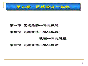 《国际贸易原理》第九章区域经济一体化.ppt