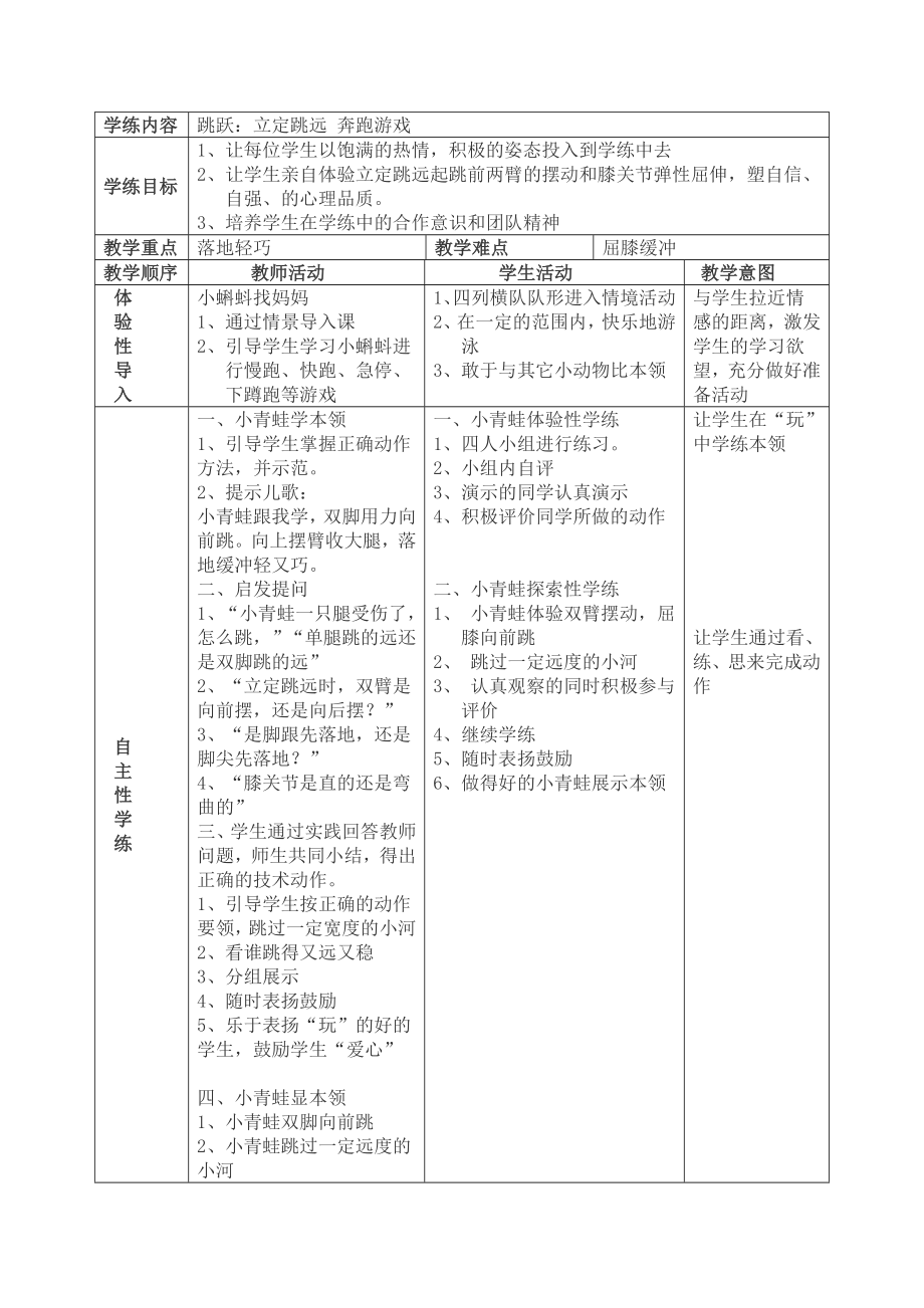 小学一年级体育课教案全集.doc_第3页