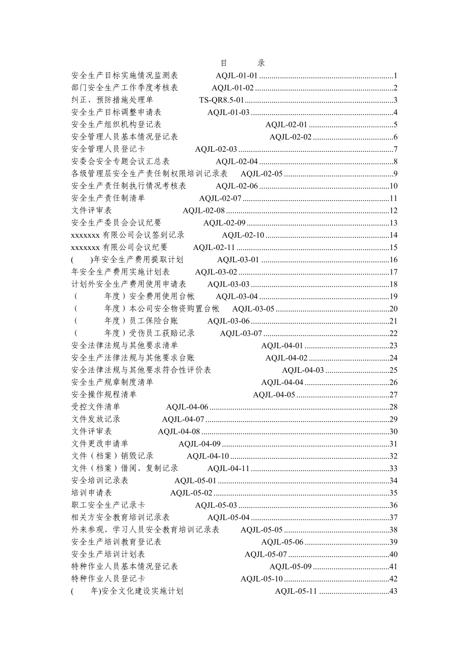 安全生产标准化按13要素汇总的表格113份(DOC).doc_第2页