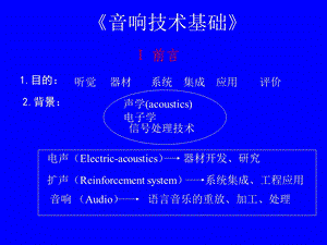 《音响技术基础》课件.ppt