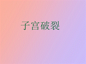 产时病子宫破裂.ppt