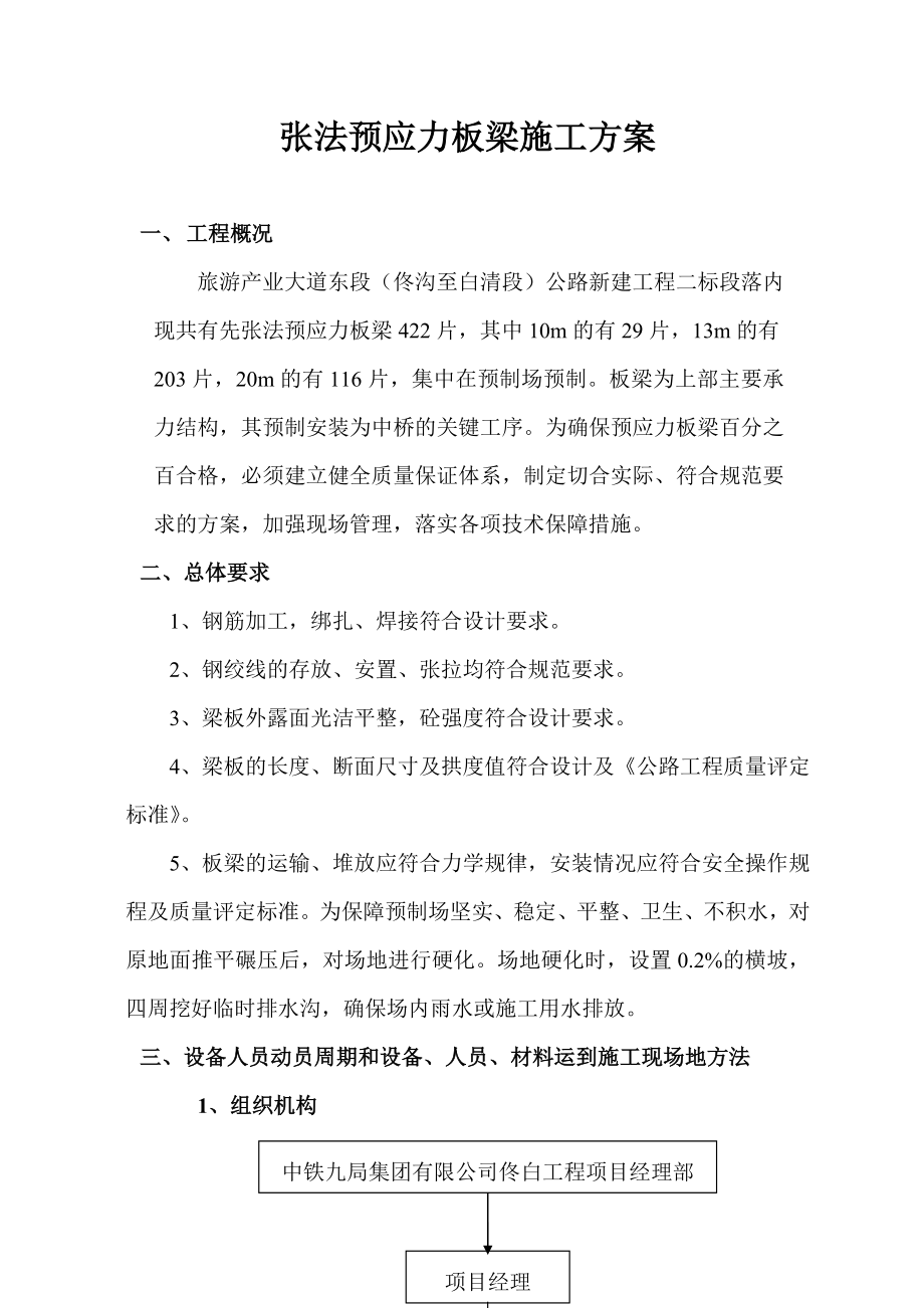 ds先张法预应力空心板梁预制施工方案.doc_第1页