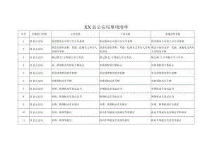 XX县公安局事项清单.docx