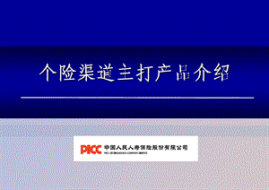 个险主打产品介绍.ppt