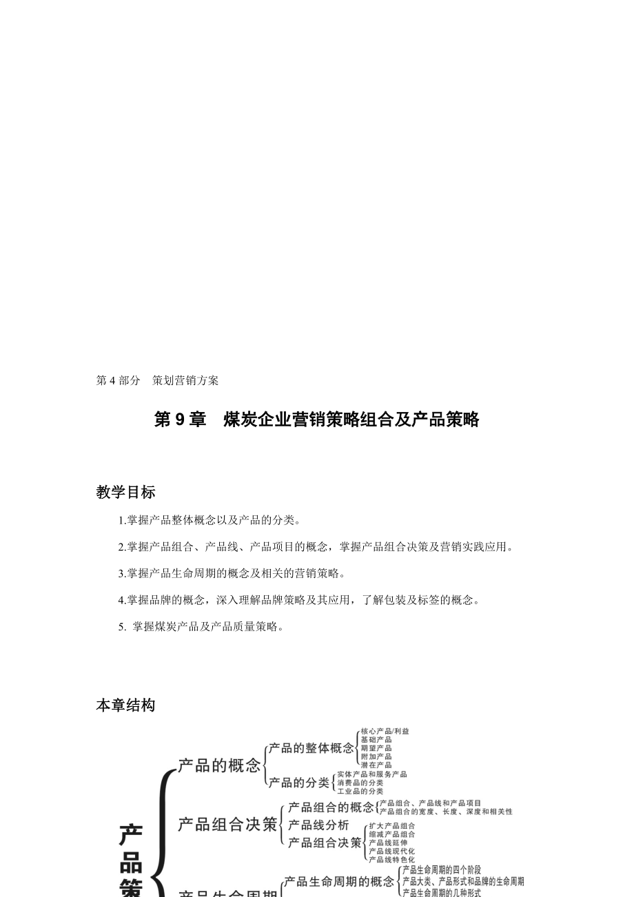 煤炭企业营销策略组合及产品策略.doc_第1页