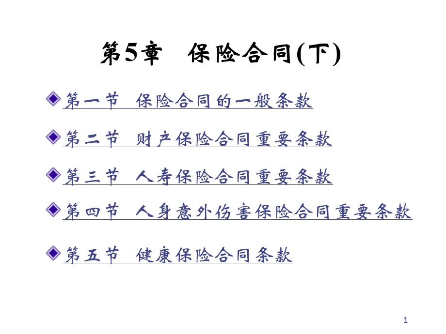 保险学教程(第5章)-保险合同(下).ppt_第1页