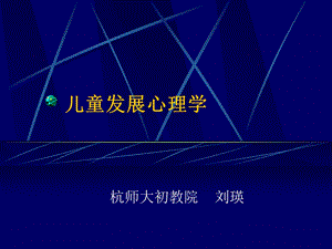 儿童发展心理学PPT(复习专用).ppt