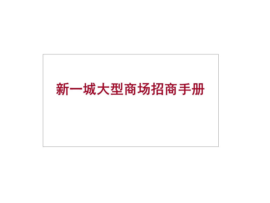 《大型商场招商管理手册》.ppt_第1页