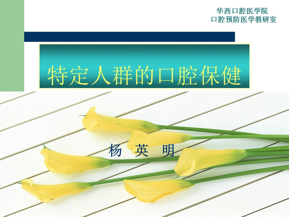 《特定人群的口腔保健》培训.ppt_第1页